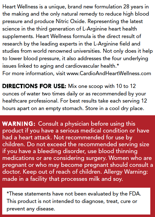 Heart Wellness Info Label